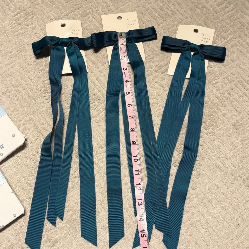 NWT Cat & Jack Footed Tights & Teal Hair Accessories Set kids 4-6
